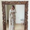 Reay To Wear Saree-:THOUSANDS BUTI With Digital Print With Heavy Lace Border Saree