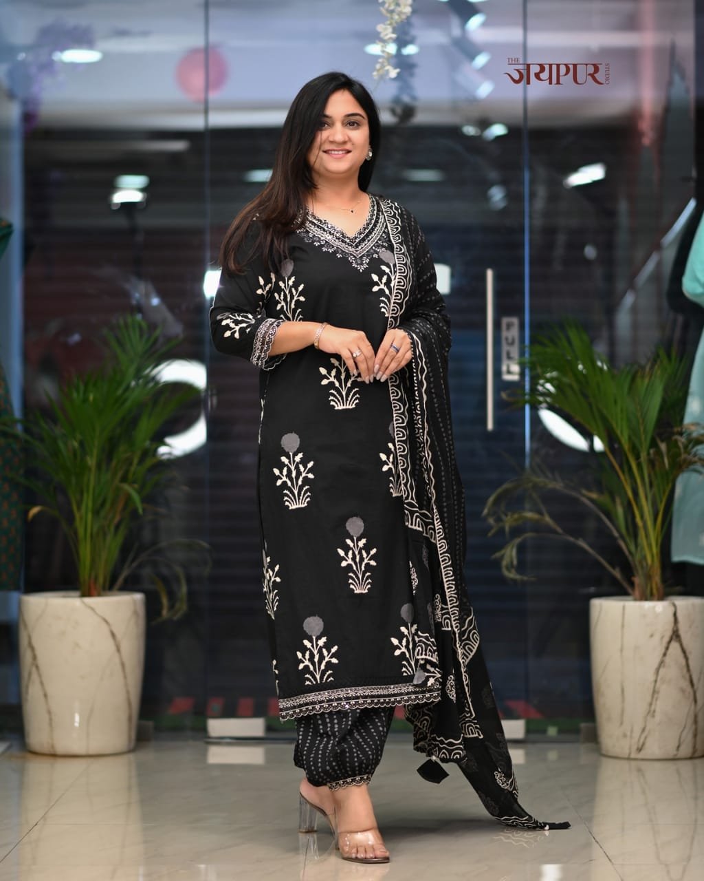 kurta set with new style in saganeri block print SIZE-M,L,XL,XXL,3XL -3