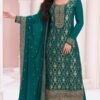 Kurti-kurti and pant with Embroidered Chinon Dupatta Size – S, M, L, Xl, 2xl,3xl,4xl colour-dark green