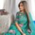 🌷 Saree georgette printed saree with Pearl lace border. 🌷Colour-Green-1