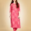 Kurti Pant Set - Heavy Rayon Fabrics And Embroidery Work Kurti Pant Set