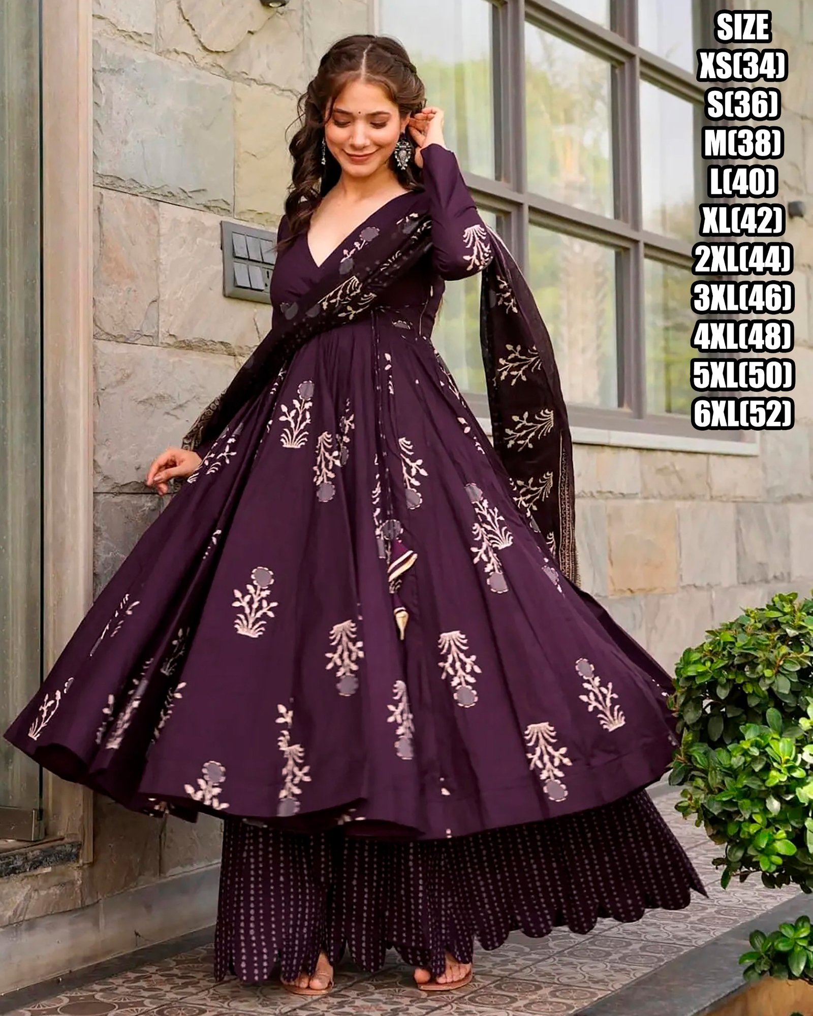 WhatsApp Image 2024-12-23 at 11.32.25 AM Anarkali -Pure Maslin with Heavy Digital Print &Half inner with Dupatta.