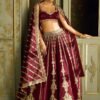 Lehenga Choli- Kasturi silk lehenga with sequins , dori & zari work Lehenga Choli