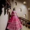 Lehenga Choli- Heavy slub silk lehenga with thread & paper mirror work Lehenga Choli