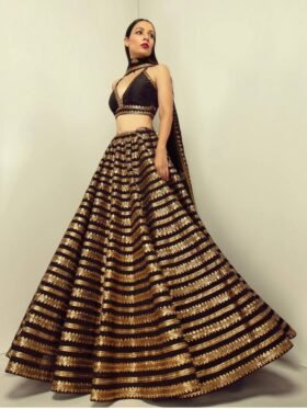 Lehenga Choli- Heavy Kasturi silk lehnga with sequence & dori work Lehenga Choli