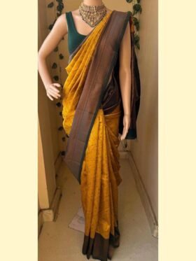 SAREE- SOFT LICHI SILK FABRICS AND BEAUTIFUL RICH PALLU & JACQUARD WORK ON ALL OVER THE SAREE.