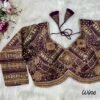 Ready Made Blouse- Luxurious Heavy Soft Fox Georgette Fabrics And Heavy Codding with Jari Embroidery and Sequence Work Blouse