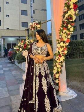 Lehenga Choli- Heavy Kasturi silk lehenga with thread & sequins work Lehenga With Kasturi silk Duppata with thread & sequins work