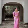 SAREE- SOFT LICHI SILK FABRICS AND BEAUTIFUL RICH PALLU & JACQUARD WORK ON ALL OVER THE SAREE.