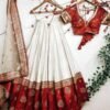 Lehenga Choli- Tapeta silk lehnga with pearl & embroidery work Lehenga With Net Duppata with sequnece & embroidery border work