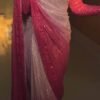 SAREE- FAUX GEORGEET WITH EMBROIDERY HEAVY SEQUENCE WORK SAREE