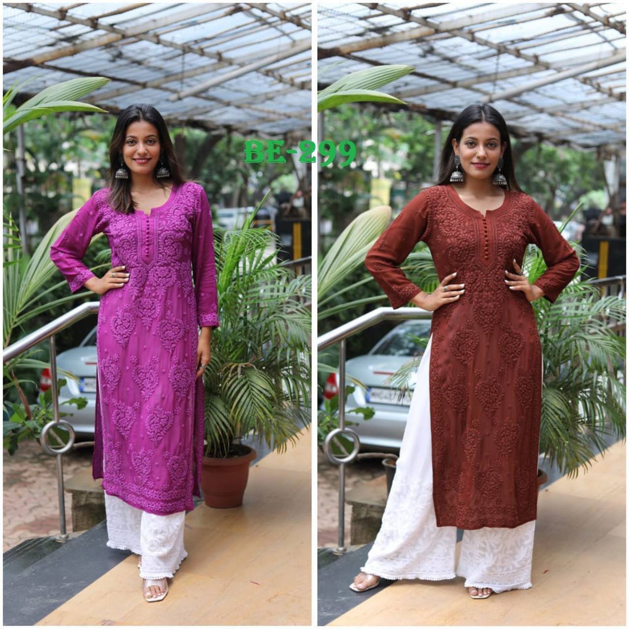 WhatsApp Image 2025-01-06 at 3.54.14 PM (1) Kurti And Plazzo -Reyon Fabrics And Cotton Thread Embroidery Work