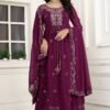 Gown- Faux Georgette And Sequence work With Faux Georgette with embroidery work Dupatta