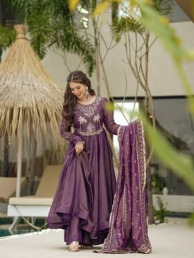 GOWN- Gold Crash With Heavy Embroidery Sequence Work GOWN