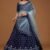 Lehenga Choli- Blue Satin Silk Fabrics And Net Dupatta