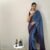READY TO WEAR SAREE- Moss Naylon Fabrics And All Over Three Tone Colour Shade Ready To Wear Saree