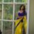 Saree- SOFT FANCY GEORGETTE FABRICS WITH BANGALORI BLUE COLOR BLOUSE