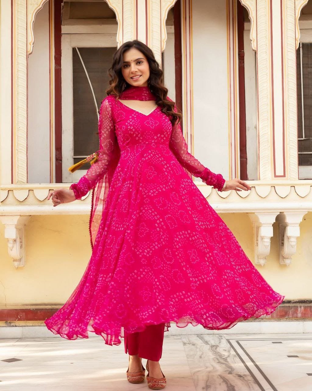WhatsApp Image 2025-01-13 at 2.50.22 PM Anarkali- Pure Georgette printed Anarkali suit of huge flair with Designer Lace Border Anarkali