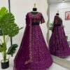Lehenga Choli- Foux gorgette Fabrics And Sequnce with thread Work Lehenga Choli