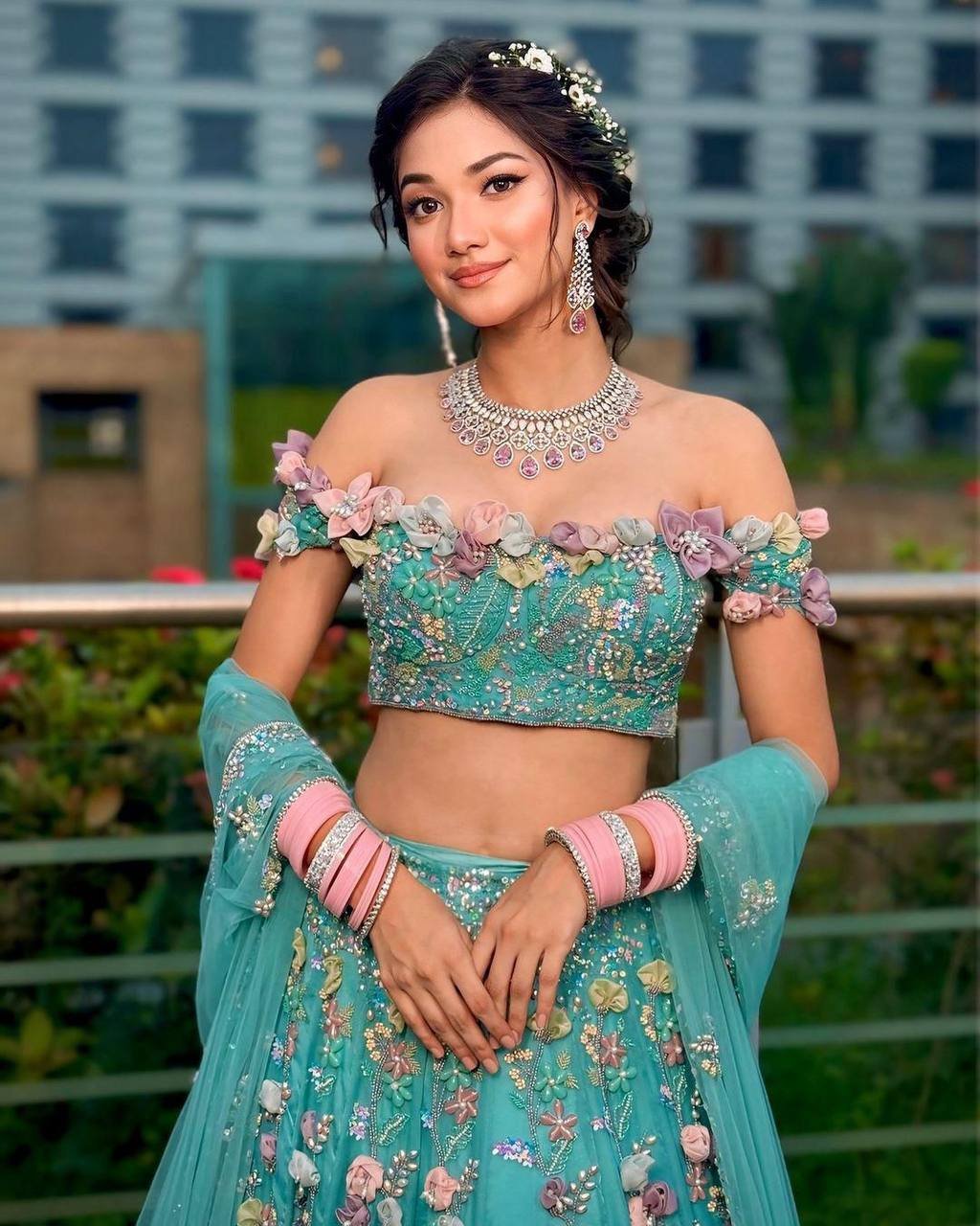 WhatsApp Image 2025-01-16 at 5.57.10 PM Lehenga Choli - Faux Georgette Fabrics And Designer flower work and embroidery sequins work with cancan and canvas patta Lehenga Choli
