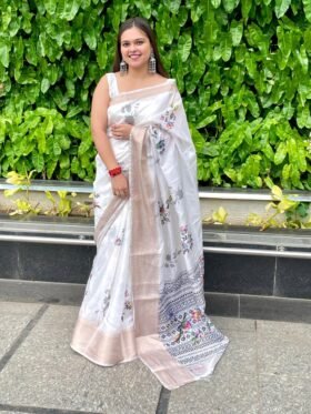 SAREE- Soft Cotton crape fabric with high-quality digital print Saree