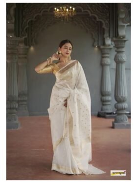 Saree-Banarasi Soft Silk Fabrics And Gold Zari Weaving Saree