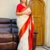 Saree-Soft Lichi Silk Fabrics And Beautiful Rich Pallu & Jacquard Weaving Work On All Over Saree