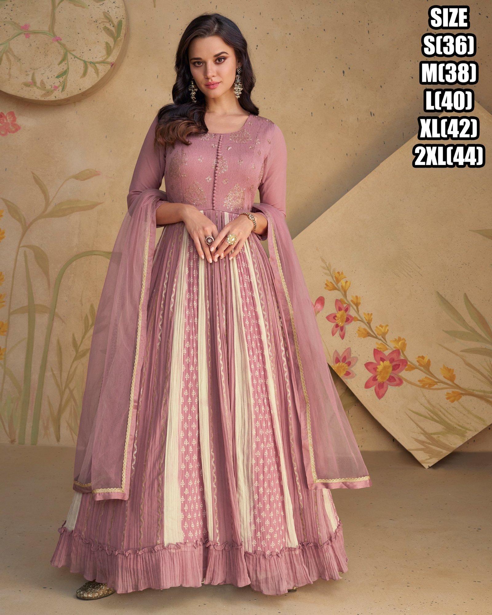 WhatsApp Image 2025-01-18 at 5.28.45 PM Gown-Real Georgette Fabrics And Embroidery Work Gown