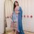 Kurti Plazzo And Dupatta Set -Satin Fabrics and palazzo Santoon with Nazmeen Dupatta with stone work Set