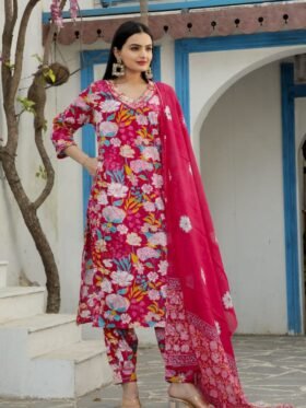 Kurti-Top,Pant With Dupatta